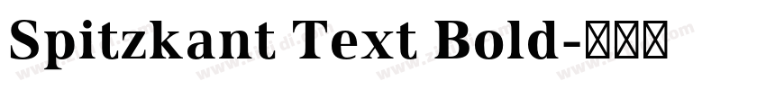 Spitzkant Text Bold字体转换 Spitzkant Text Bold字体转换